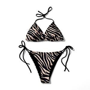 Zebra Print Bikini Set Medium NWT